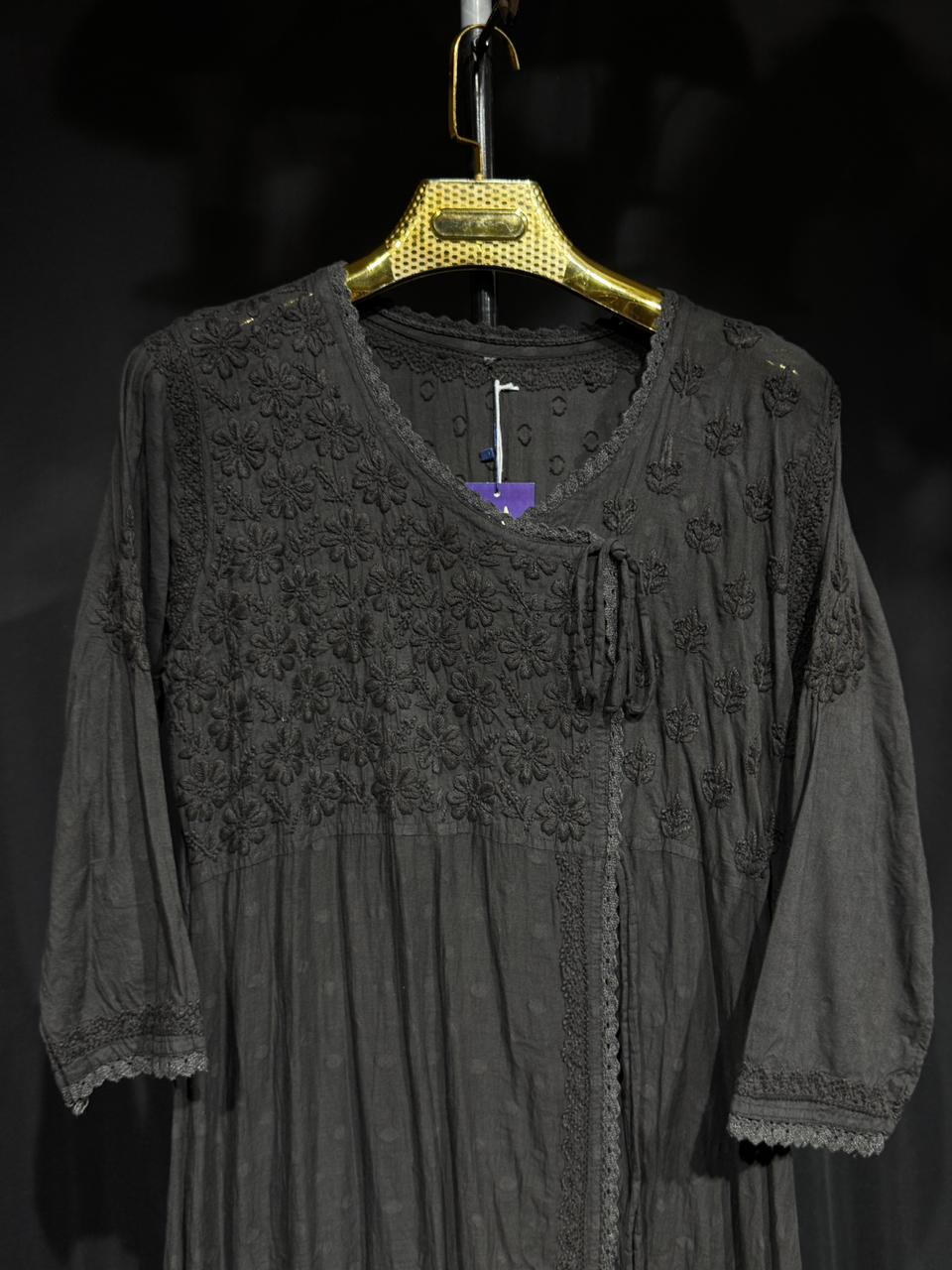 Prerna – Handcrafted Dobby Cotton Angrakha Dress