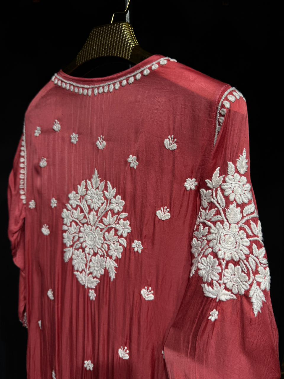 Neelima | Handcrafted Chikankari Modal Silk Kurta