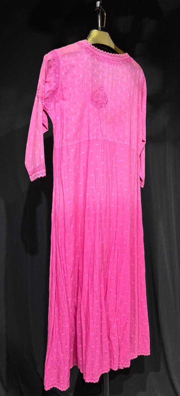 Prerna – Handcrafted Dobby Cotton Angrakha Dress