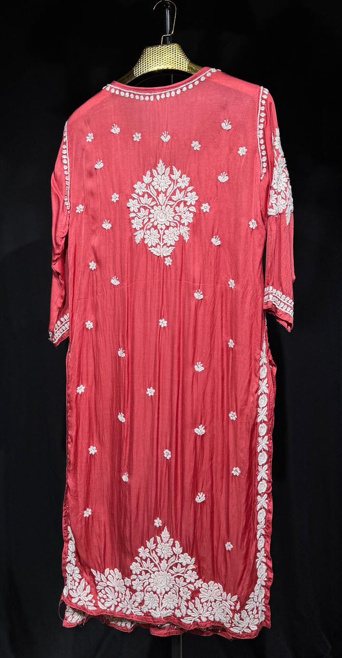 Neelima | Handcrafted Chikankari Modal Silk Kurta
