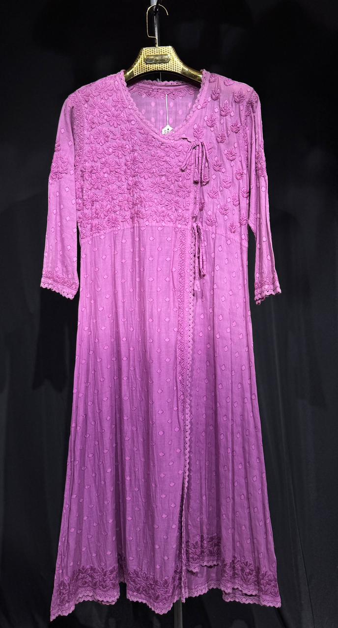 Prerna – Handcrafted Dobby Cotton Angrakha Dress
