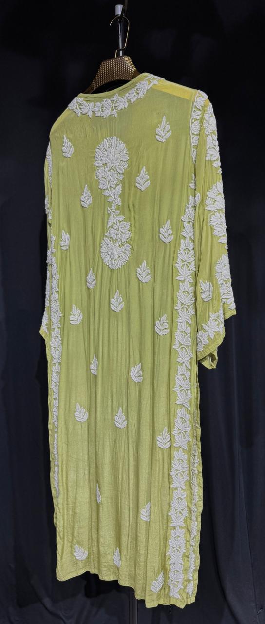 Anvika – Handcrafted Floral pure crepe Kurta