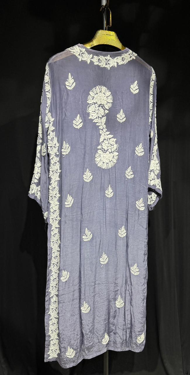 Anvika – Handcrafted Floral pure crepe Kurta