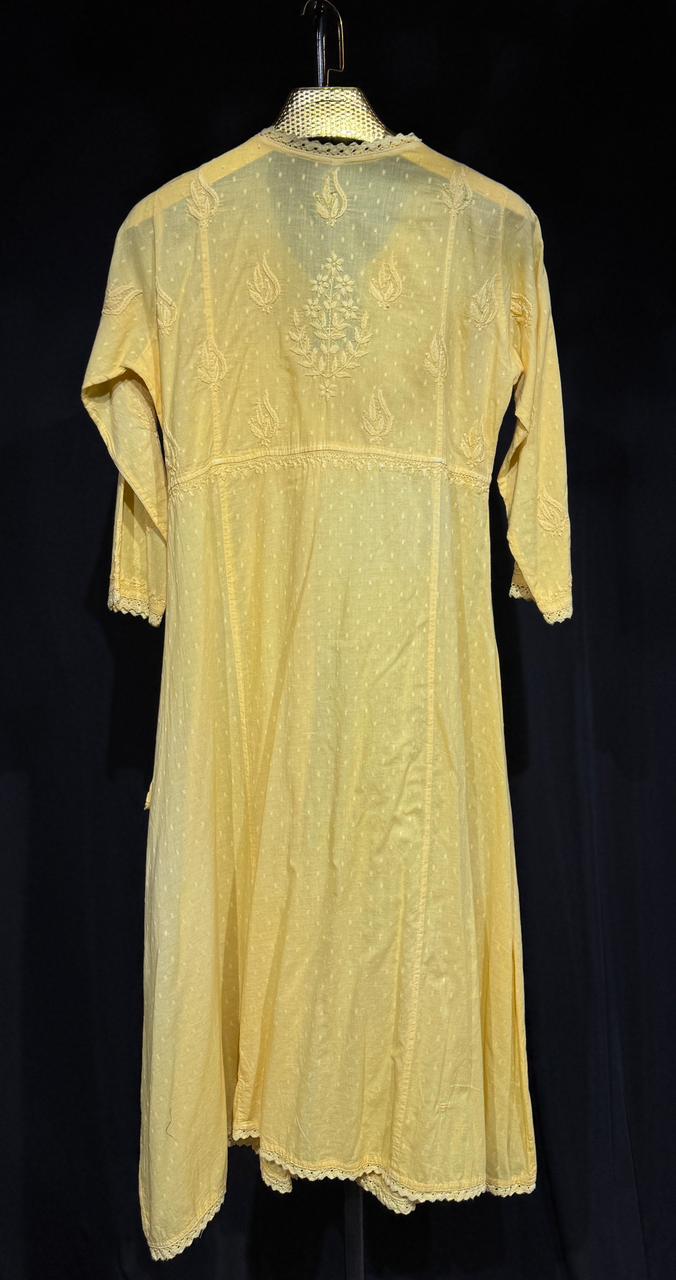 Prerna – Handcrafted Dobby Cotton Angrakha Dress