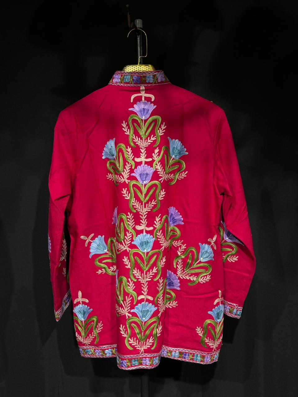 Shehnaaz 2.0 – Crimson Bloom | Kashmiri Aari Embroidered Jacket