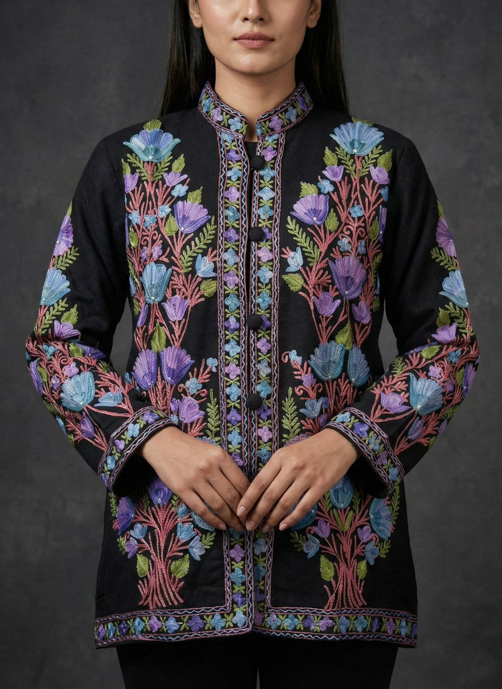 Anahita – Hand-Embroidered Kashmiri Aari Jacket