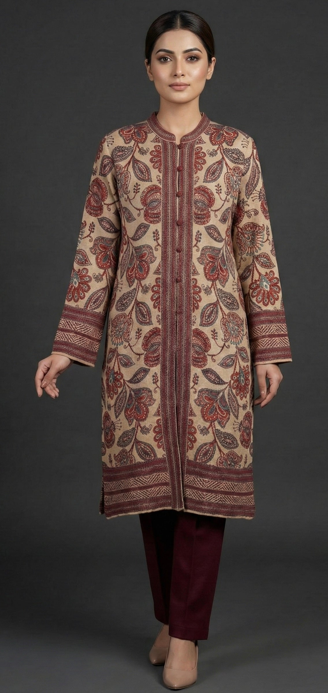 Tanirika – Premium Wool Embroidered 3-Piece Winter Set