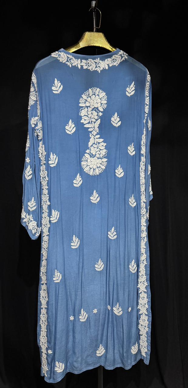 Anvika – Handcrafted Floral pure crepe Kurta
