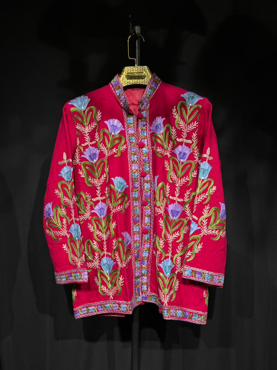 Shehnaaz 2.0 – Crimson Bloom | Kashmiri Aari Embroidered Jacket