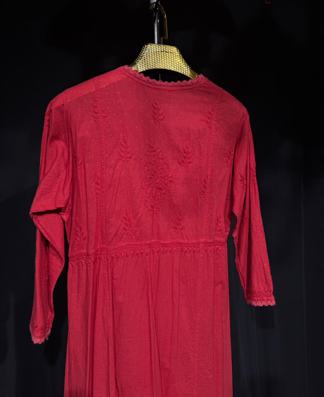 Prerna – Handcrafted Dobby Cotton Angrakha Dress