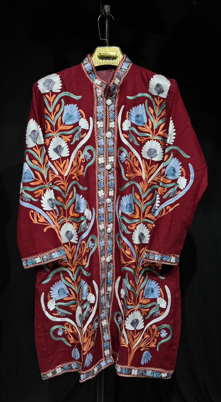 Zoya Aari-Embroidered Kashmiri Coat