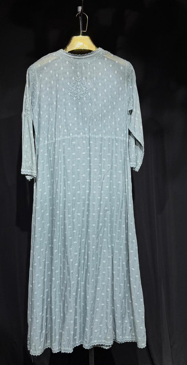 Prerna – Handcrafted Dobby Cotton Angrakha Dress