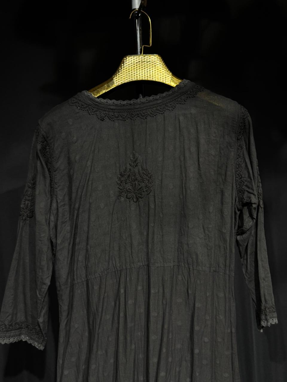 Prerna – Handcrafted Dobby Cotton Angrakha Dress