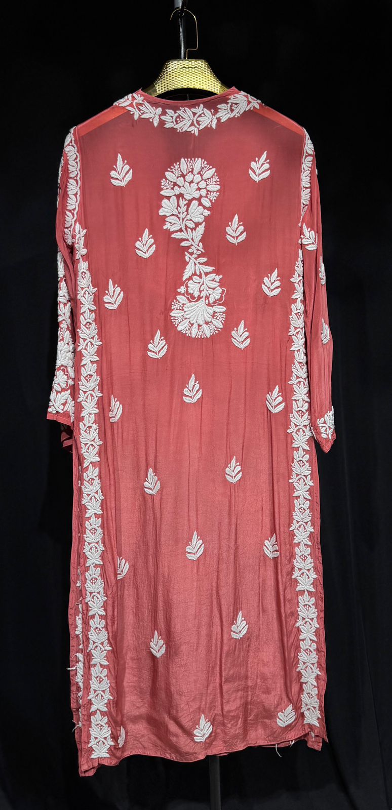 Anvika – Handcrafted Floral pure crepe Kurta