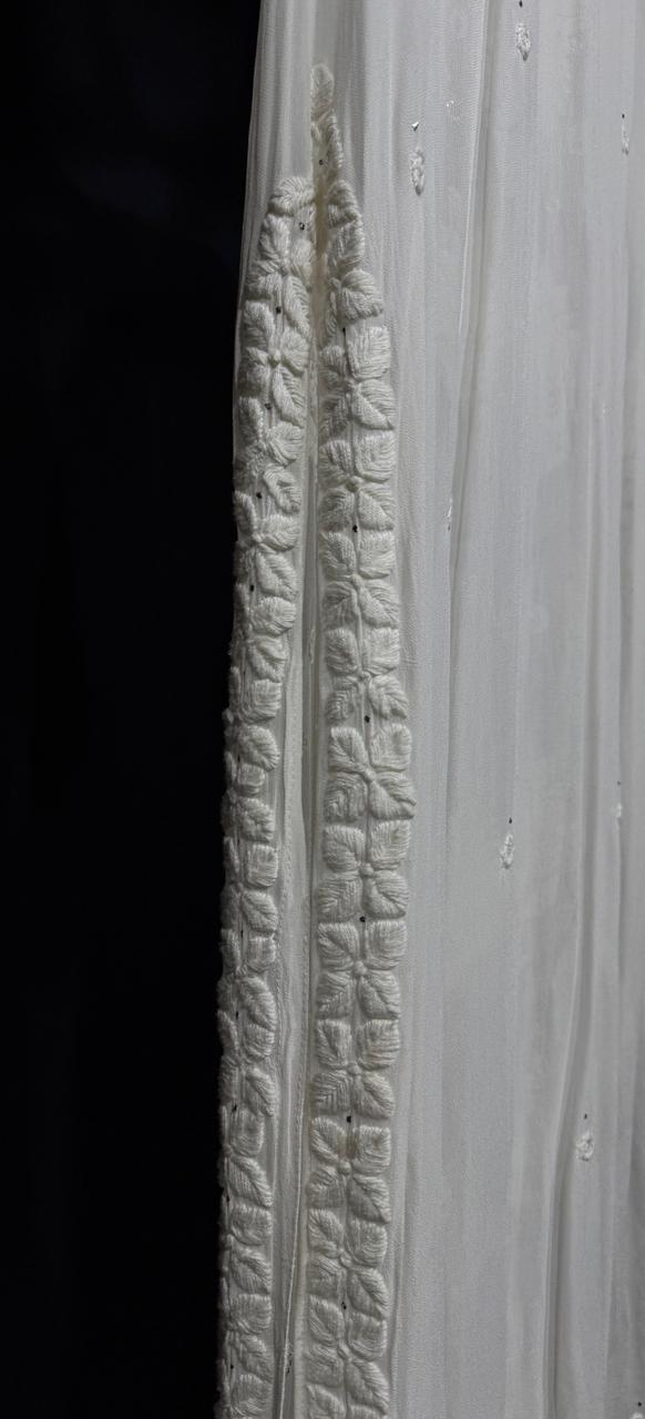 Sukoon | Handcrafted Chikankari Kurta in Pure Viscose Georgette