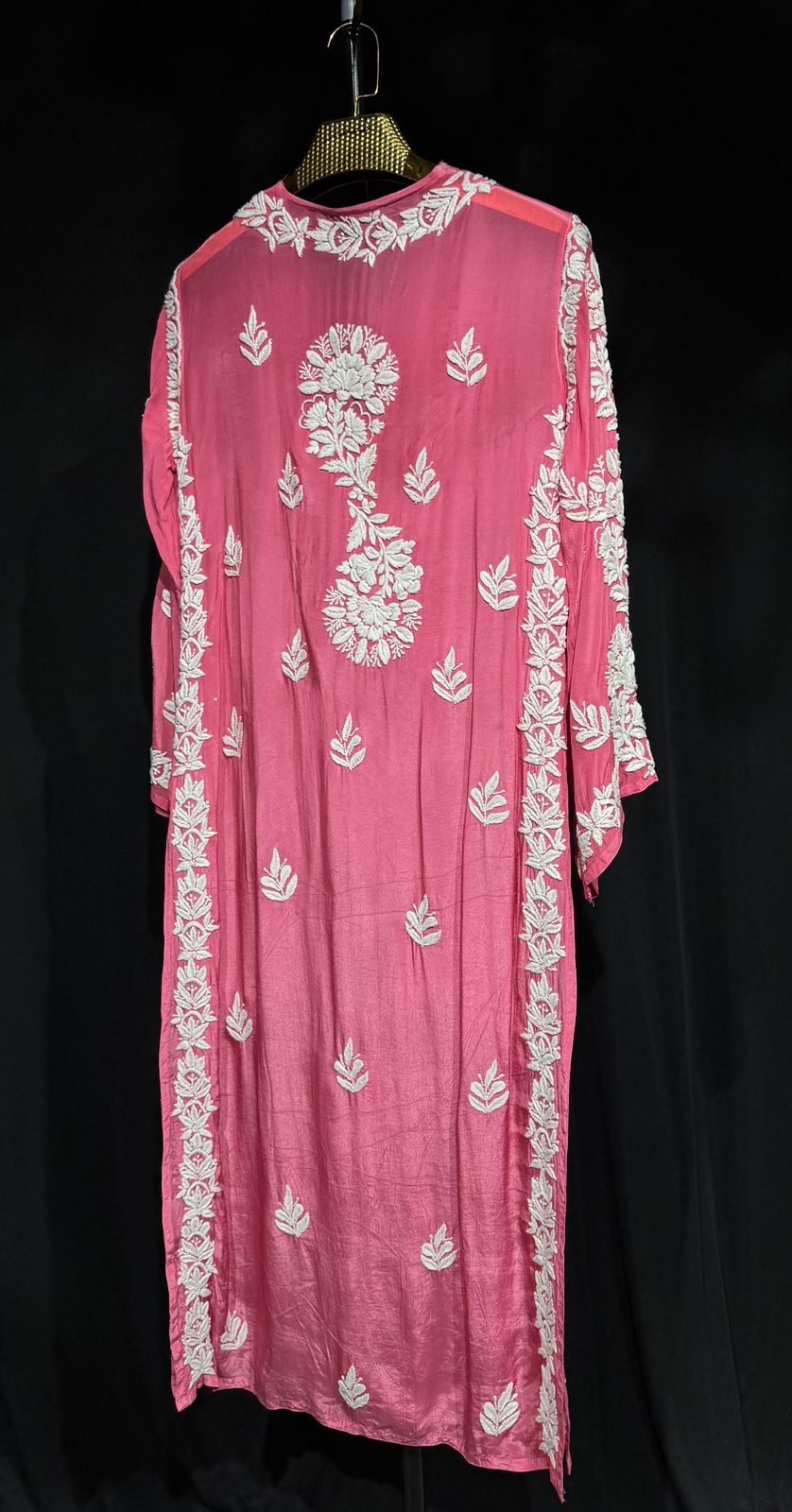 Anvika – Handcrafted Floral pure crepe Kurta
