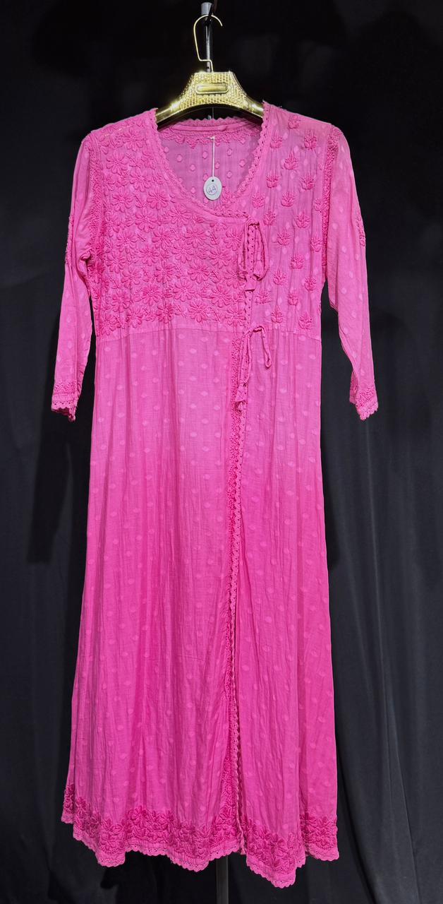 Prerna – Handcrafted Dobby Cotton Angrakha Dress