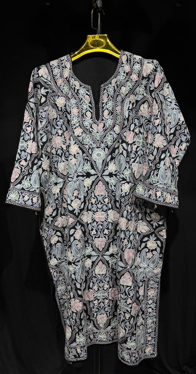 AARIZAH – Black Authentic Kashmiri Aari Handwork Phiran