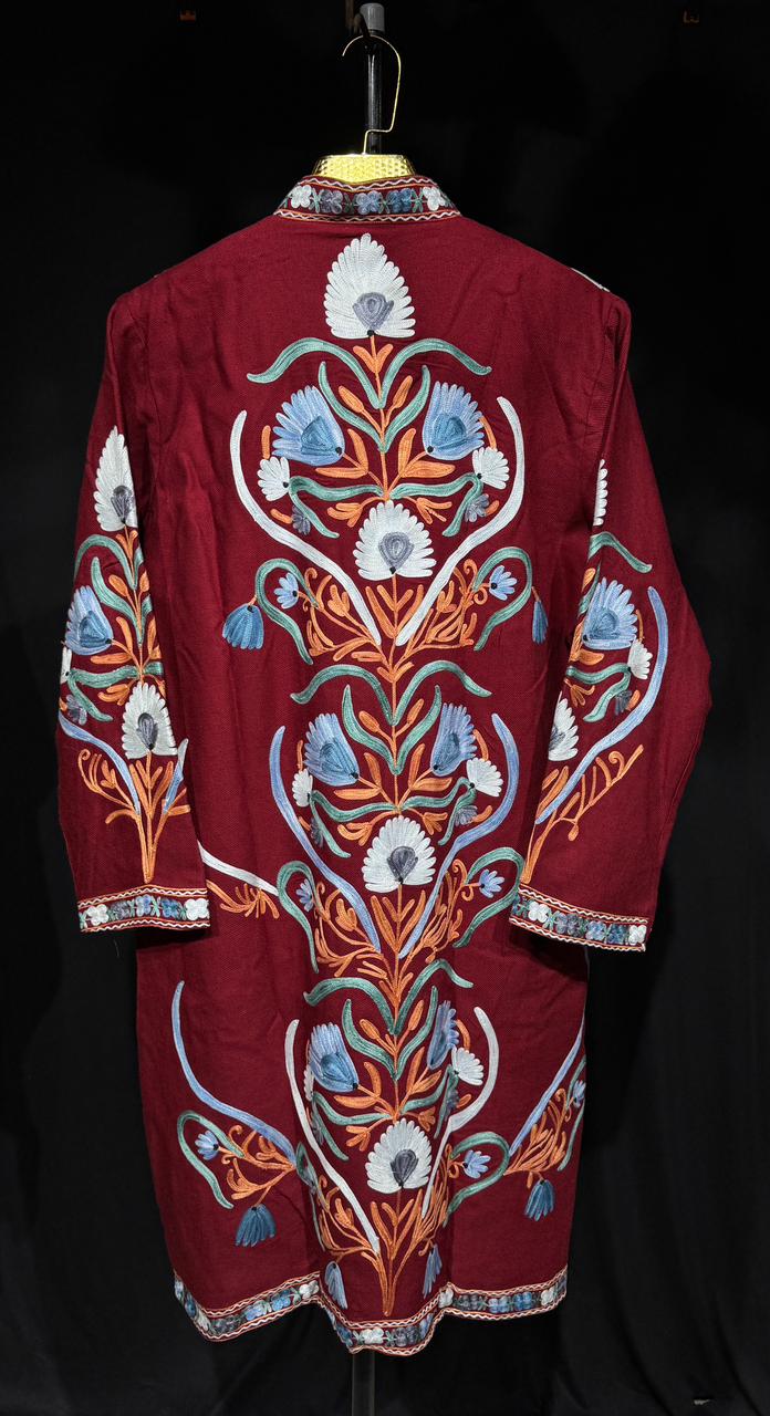 Zoya Aari-Embroidered Kashmiri Coat