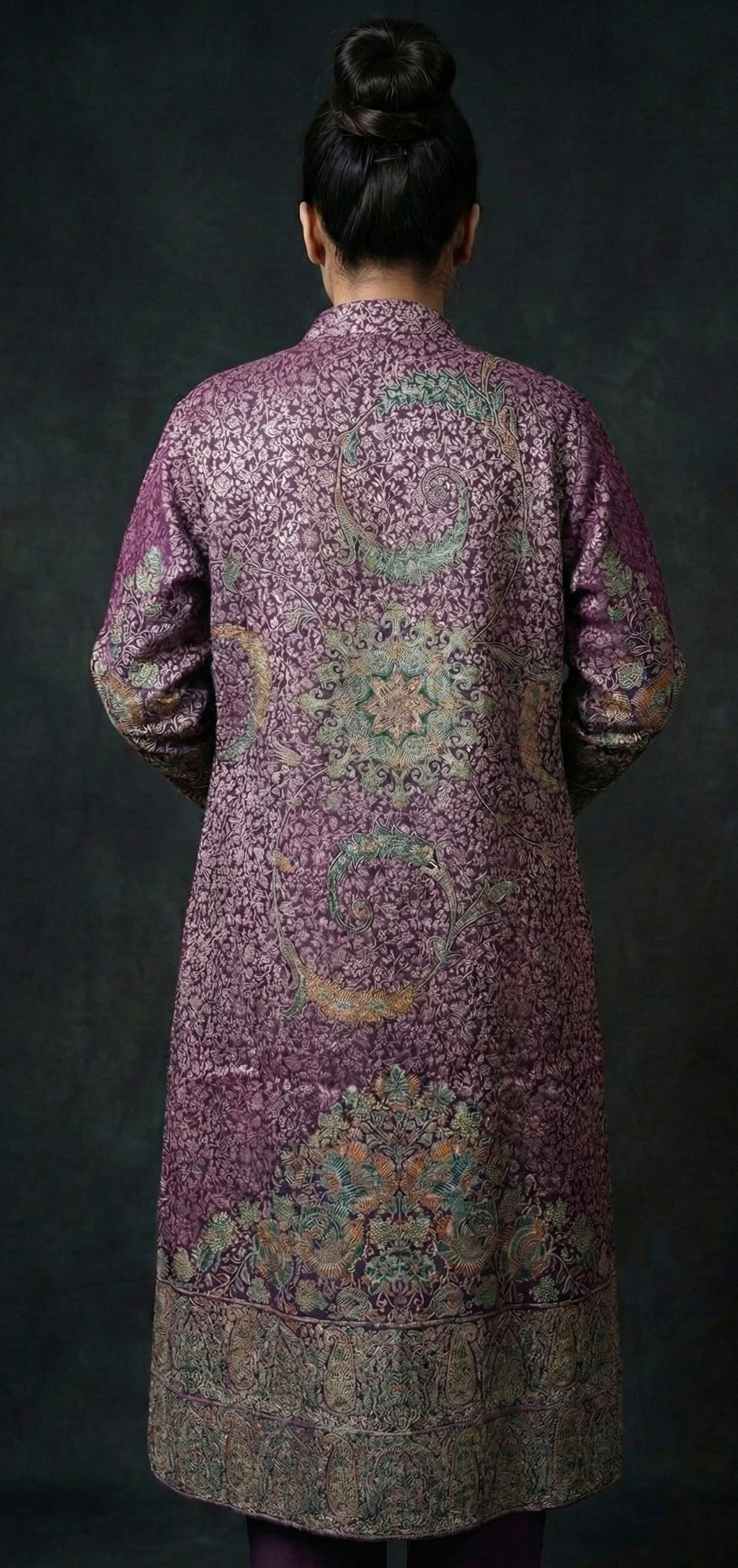 AUREEN Plum Premium Woollen Kani 3 pcs Set