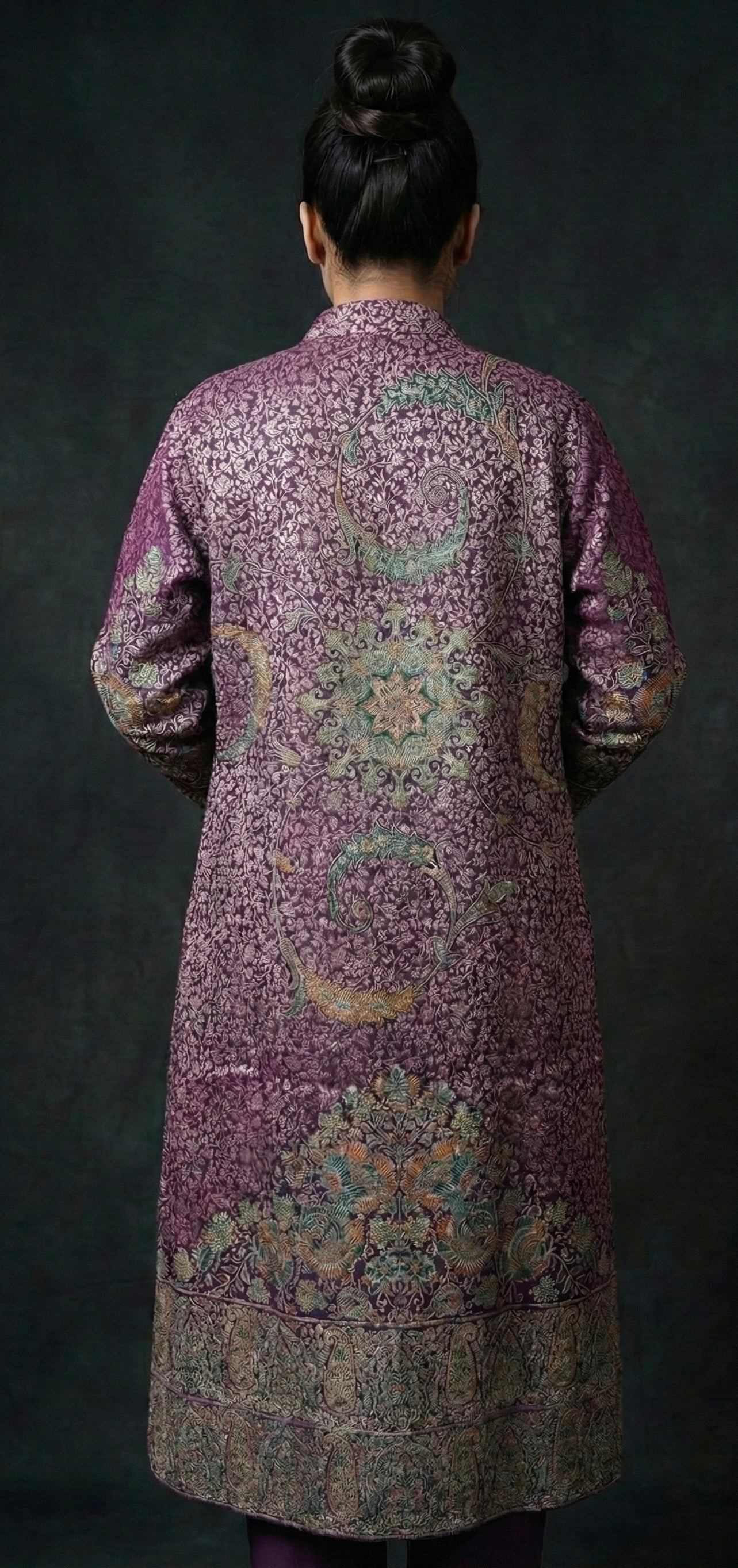 AUREEN Plum Premium Woollen Kani 3 pcs Set