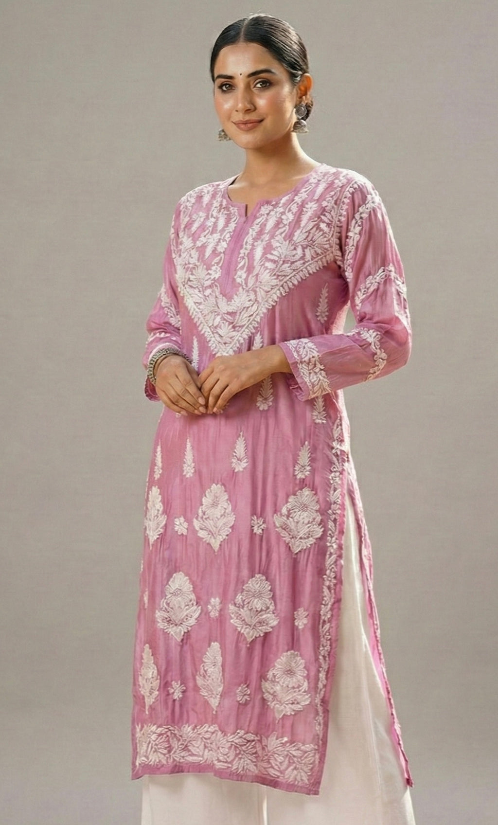Gulnaar muslin Chikankari Kurta