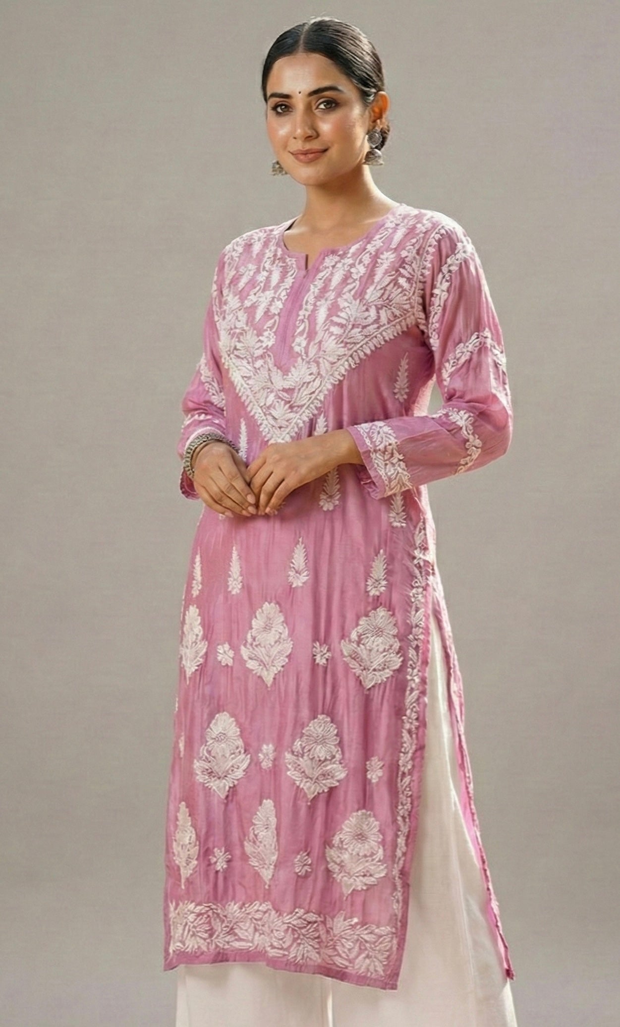 Gulnaar muslin Chikankari Kurta