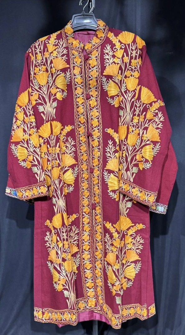 ZAYRA Kashmiri Heritage Embroidered Long Jacket